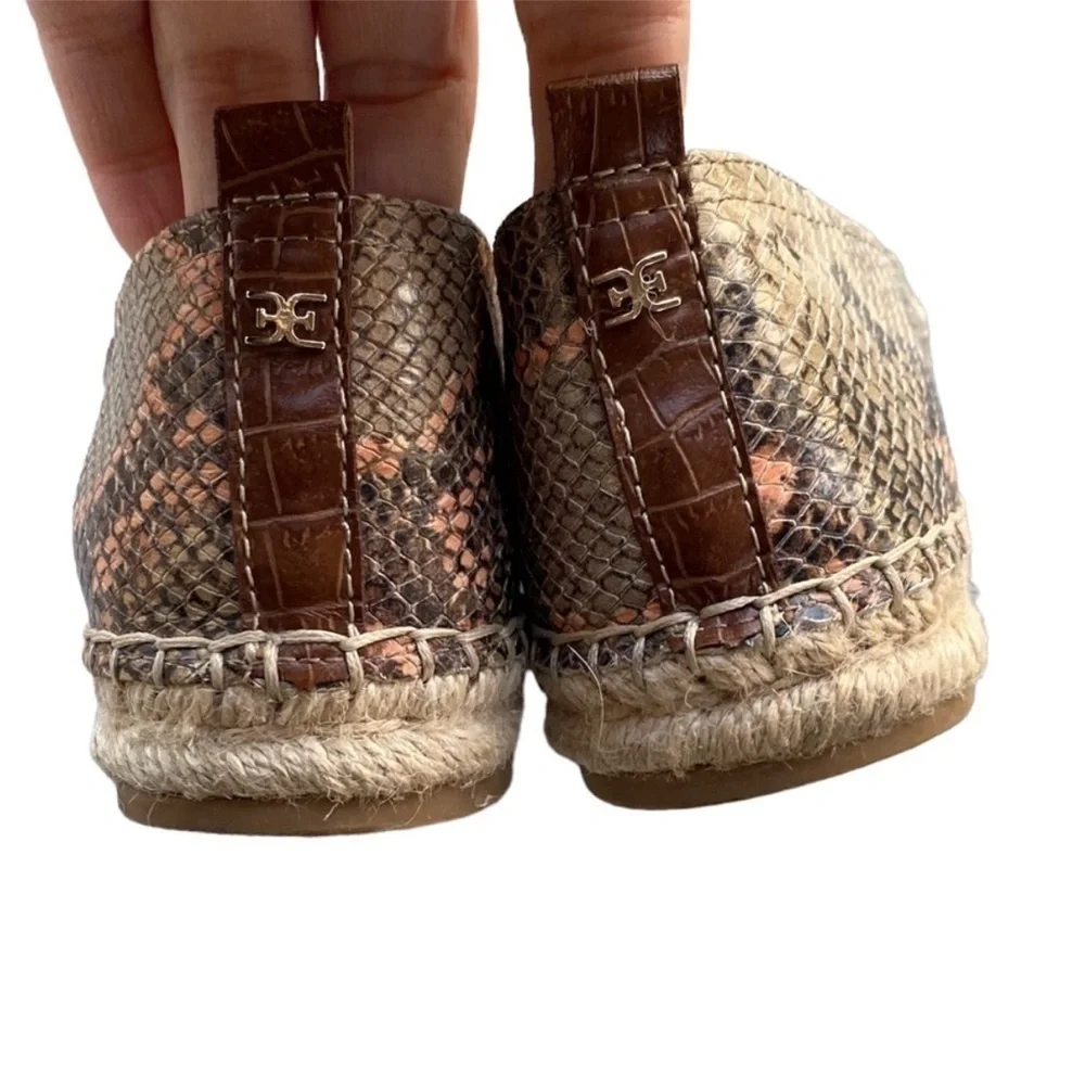 Sam Edelman Khloe Espadrille Flats snake print